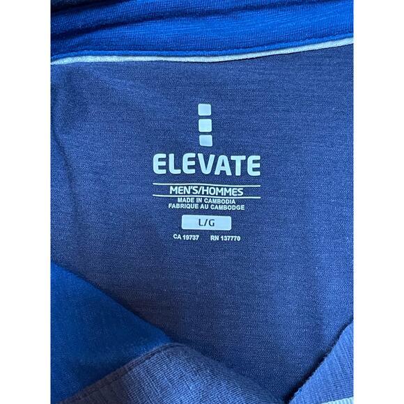 Mens Elevate Blue Short Sleeve Soft Polo Shirt‎ Size Large - Picture 7 of 8